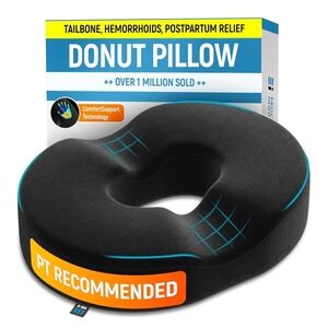 Ergonomic Innovations Black Donut Pillow